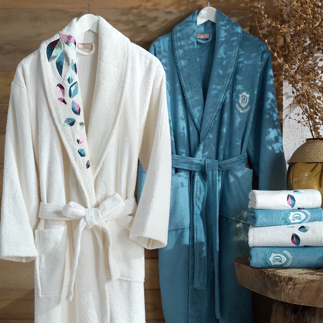 MELODI-NAKISLI-BAMBU-BORNOZ-SETI-KREM-MALDIV MELODI-NAKISLI-BAMBU-BORNOZ-SETI-KREM-MALDIV