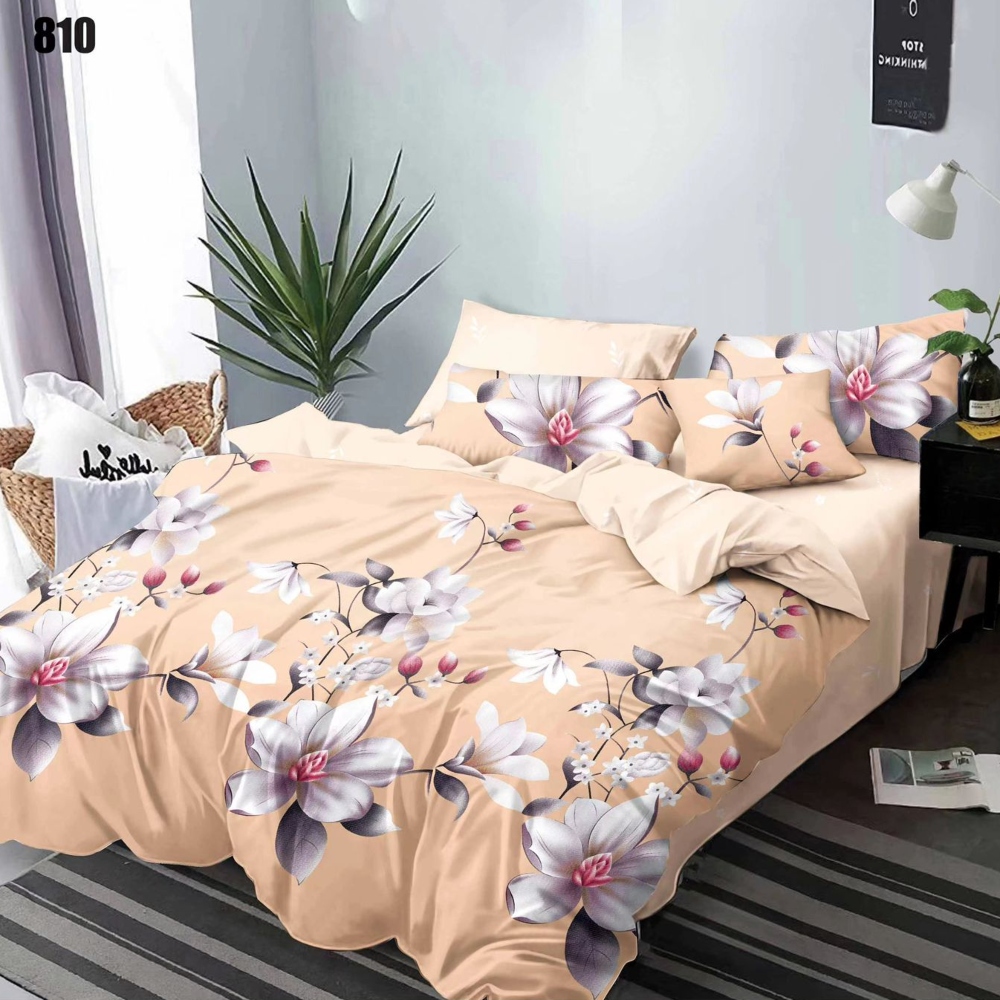 lenjerie de pat finet bej cu flori albe (1) lenjerie de pat finet bej cu flori albe (1)