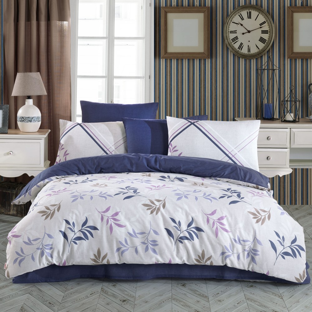 lenjerie bumbac ranforce Belen-Mavi lenjerie bumbac ranforce Belen-Mavi