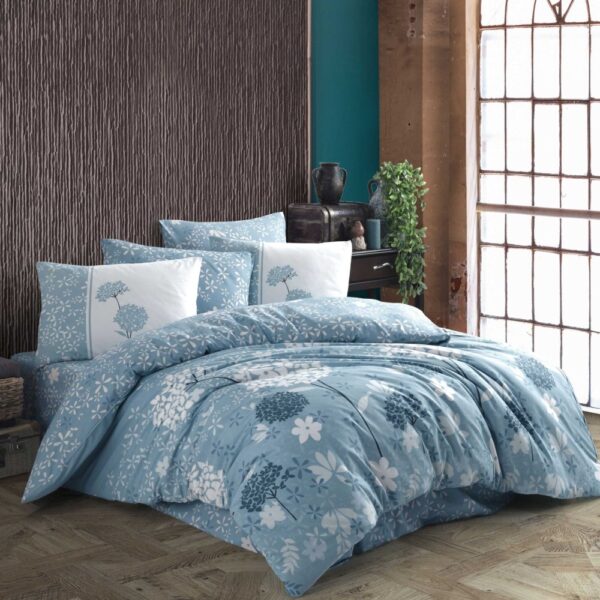 lenjerie bumbac ranforce Rixos-Mavi