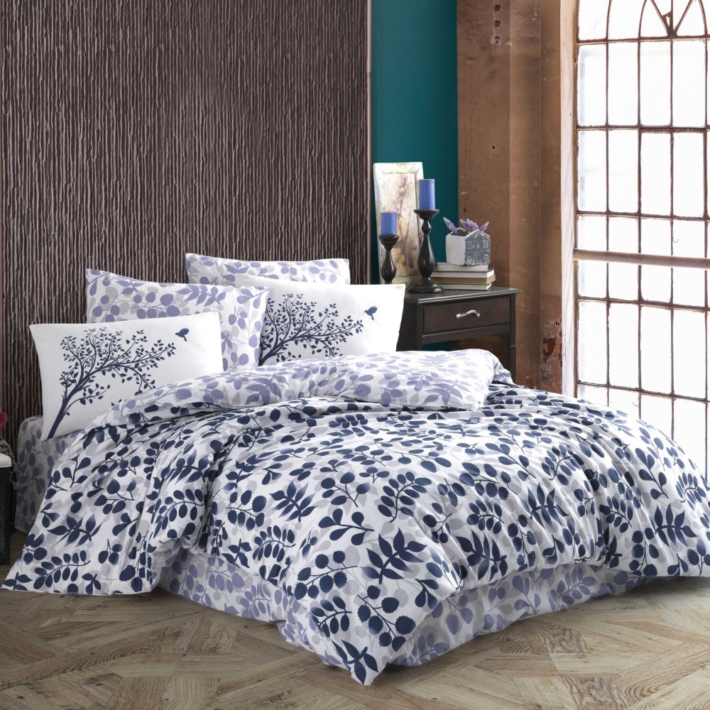 lenjerie bumbac ranforce Silvia-Lacivert lenjerie bumbac ranforce Silvia-Lacivert