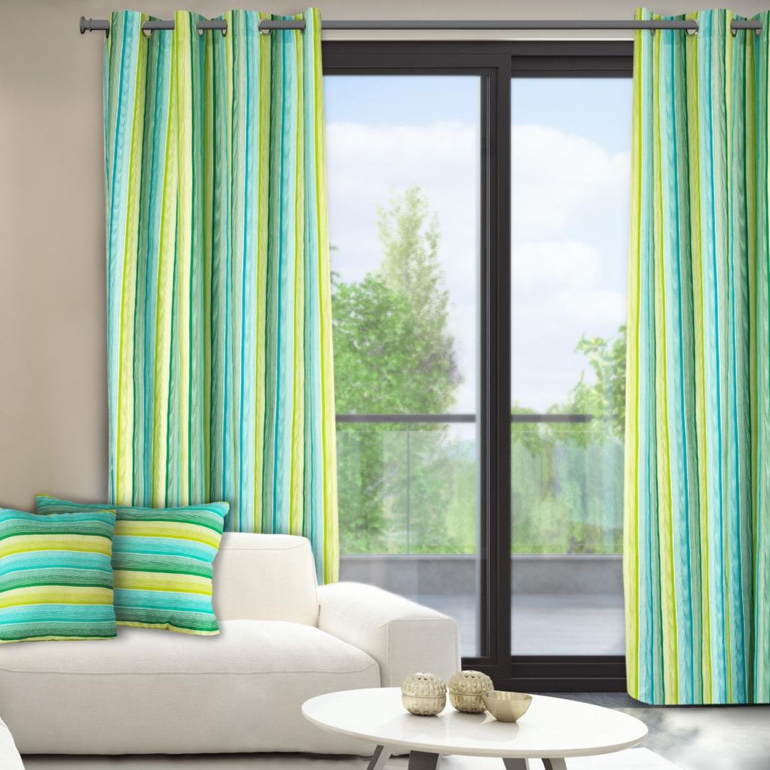 set draperii cu dungi verzi set draperii cu dungi verzi