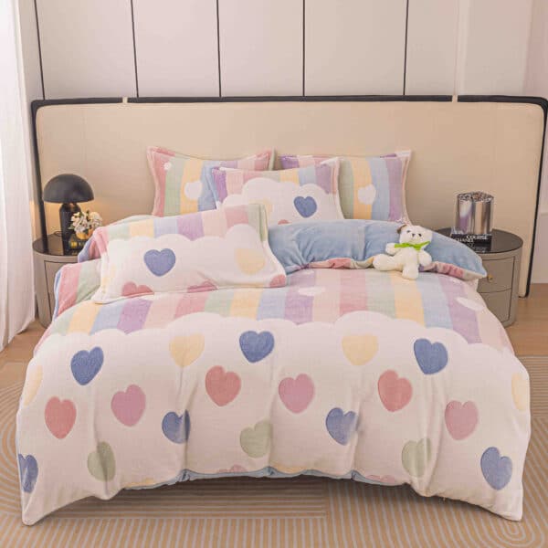 Lenjerie cocolino cu elastic cu inimioare