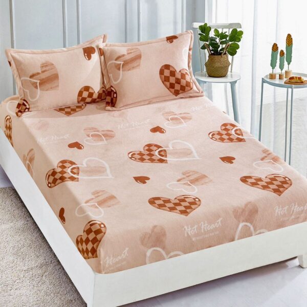 husa cocolino bej cu inimi