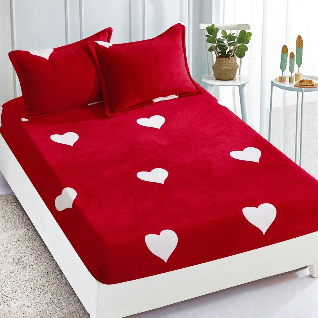 husa cocolino rosie cu inimi husa cocolino rosie cu inimi