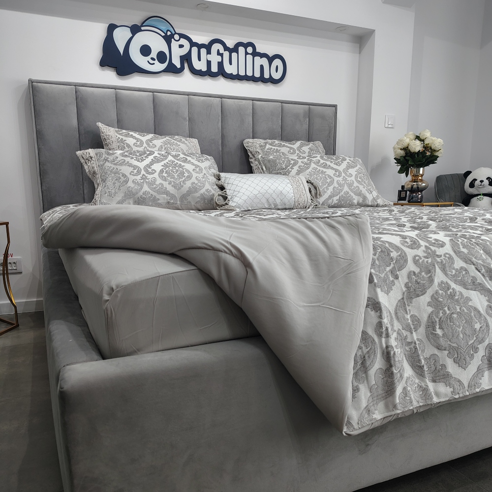 Lenjerie de Lux Model Jacquard gri Lenjerie de Lux Model Jacquard gri