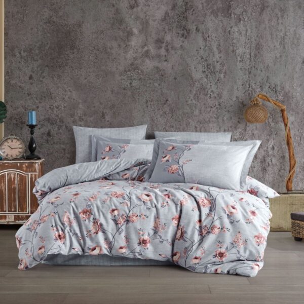 lenjerie bumbac poplin hobby benita gri