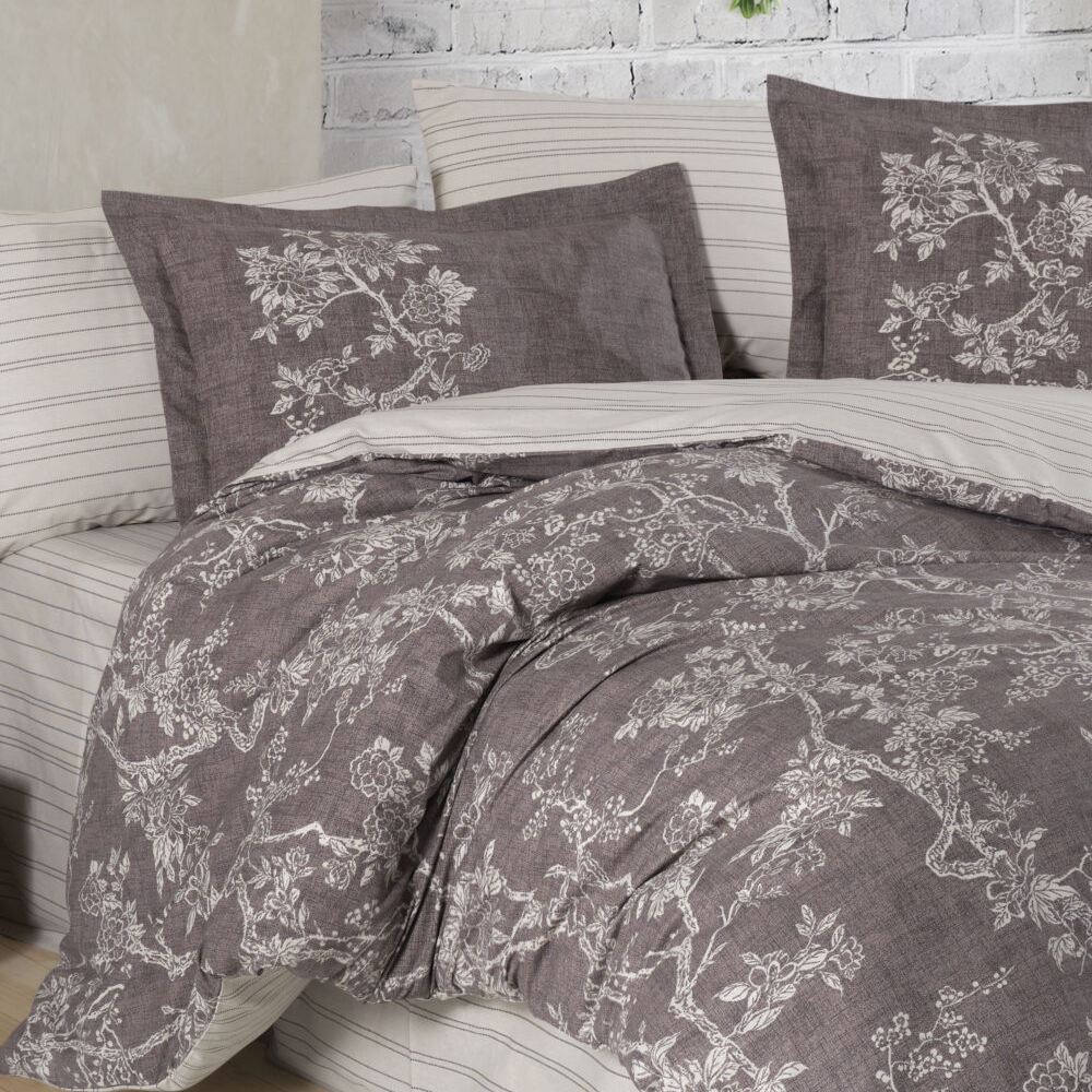 lenjerie bumbac poplin hobby dream kahve aproape