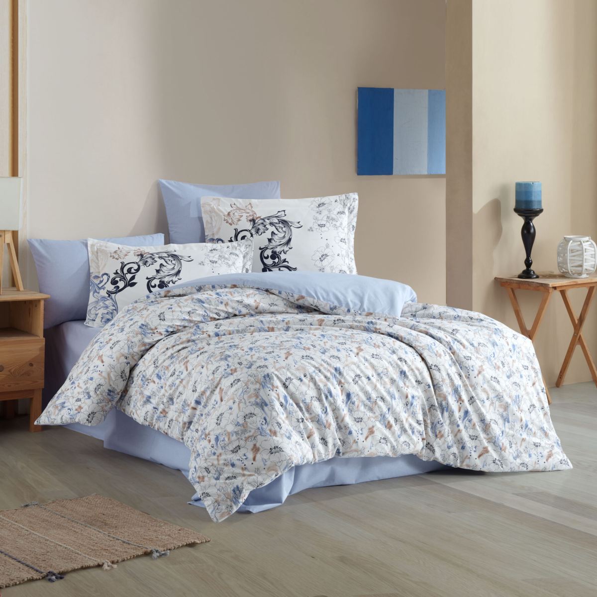 lenjerie bumbac poplin hobby fiesta mavi lenjerie bumbac poplin hobby fiesta mavi