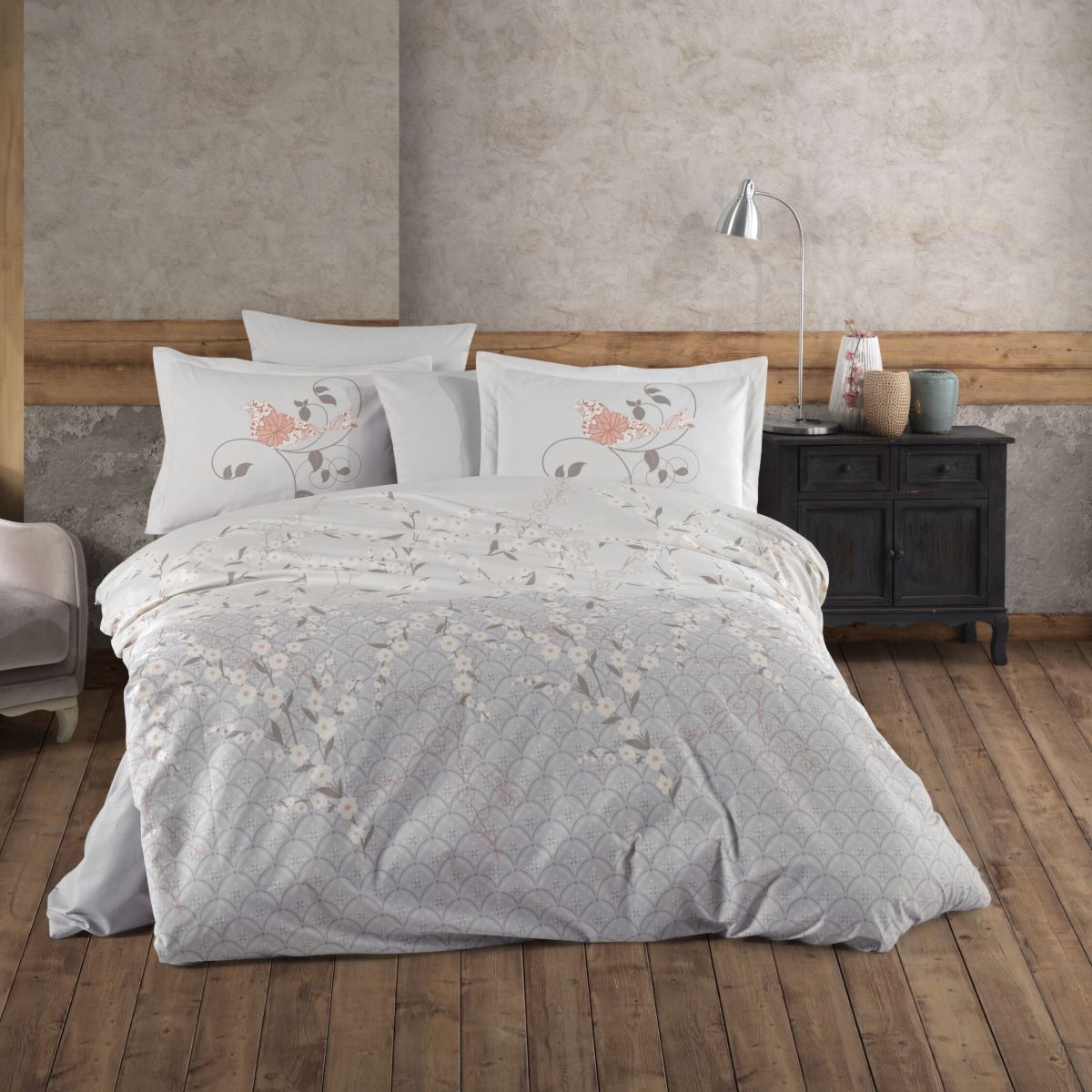 lenjerie bumbac poplin hobby misi gri lenjerie bumbac poplin hobby misi gri