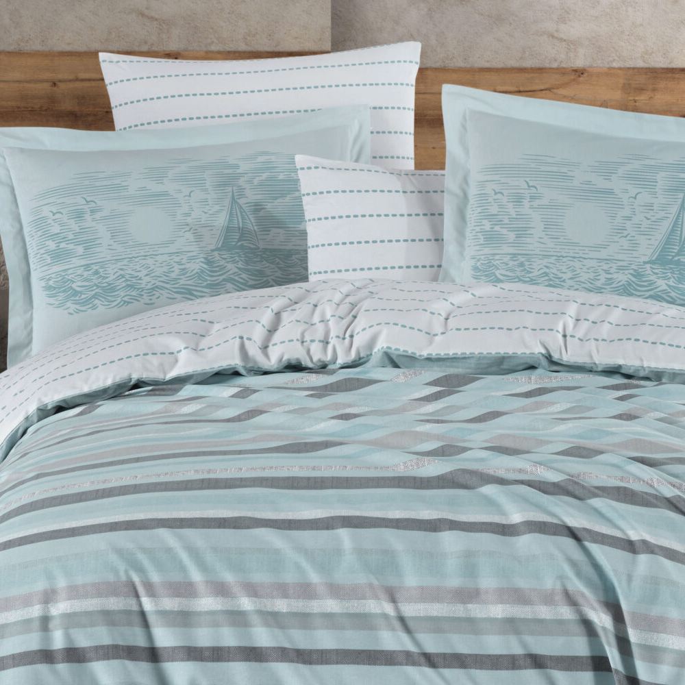 lenjerie bumbac poplin talisa aqua aproape lenjerie bumbac poplin talisa aqua aproape