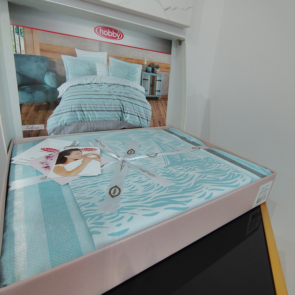 lenjerie de pat bumbac poplin albastra lenjerie de pat bumbac poplin albastra