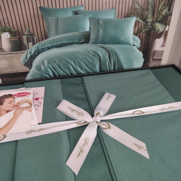 lenjerie de pat damasc verde