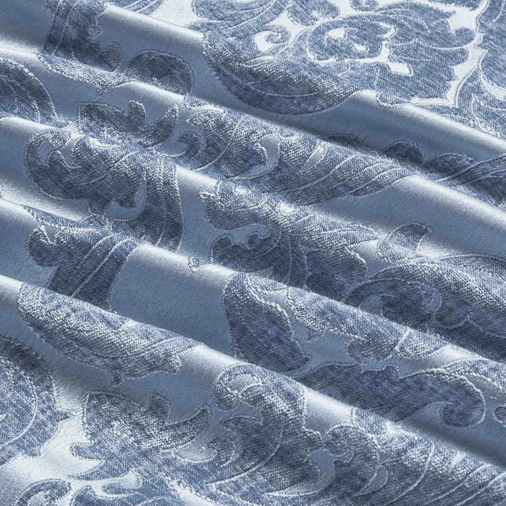 set luxury jacquard 7 piese albastru material set luxury jacquard 7 piese albastru material