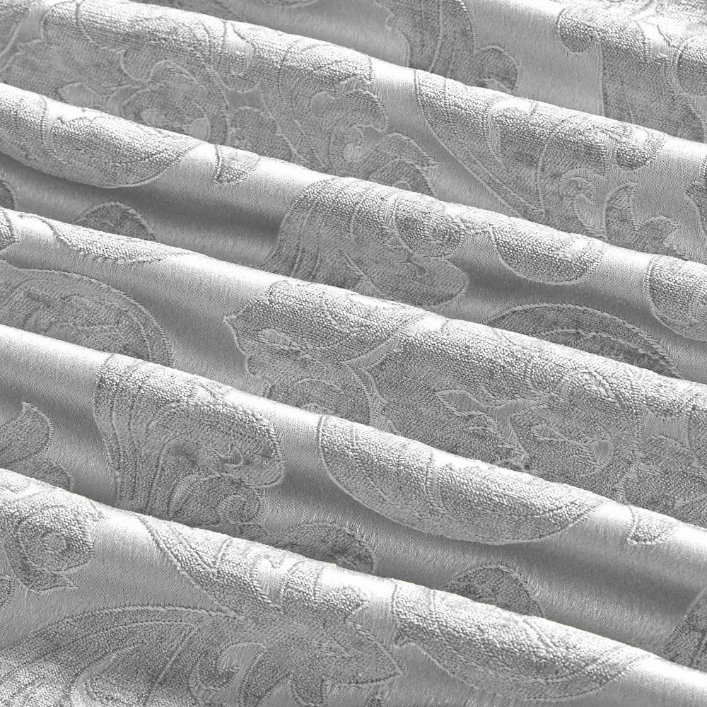 set luxury jacquard 7 piese gri material set luxury jacquard 7 piese gri material