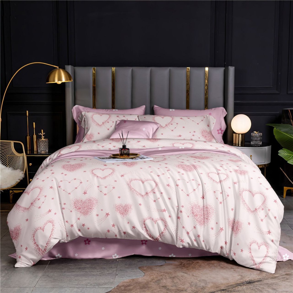 lenjerie alb roz cu inimioare lenjerie alb roz cu inimioare