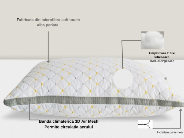 Fabricata din microfibra soft touch alba periata