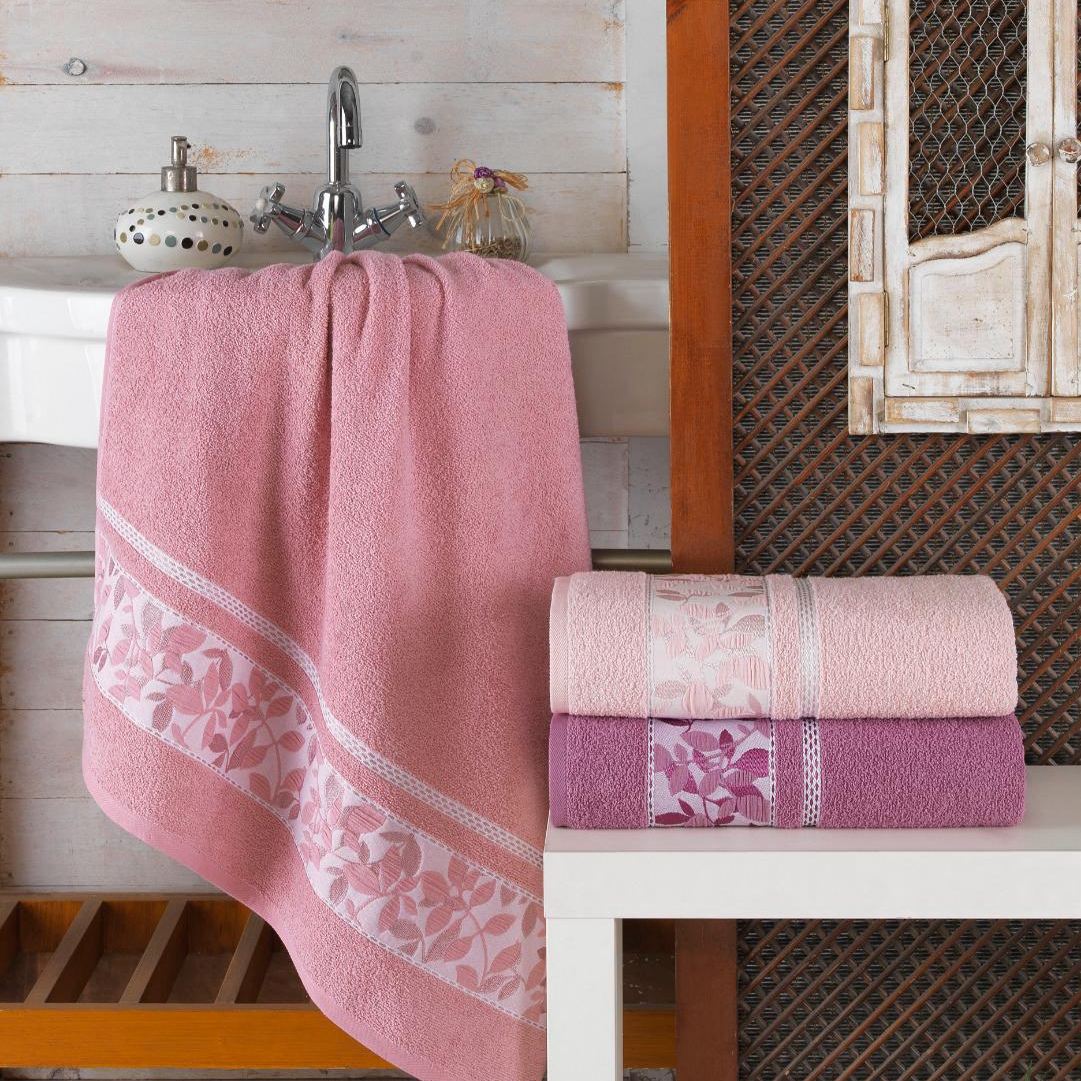 set 3 prosoape 50x90 - roz set 3 prosoape 50x90 - roz