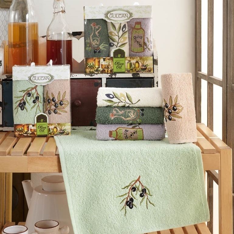 set prosoape bucatarie olive set prosoape bucatarie olive