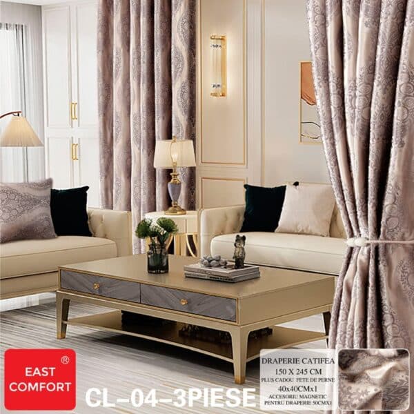 draperie catifea bej