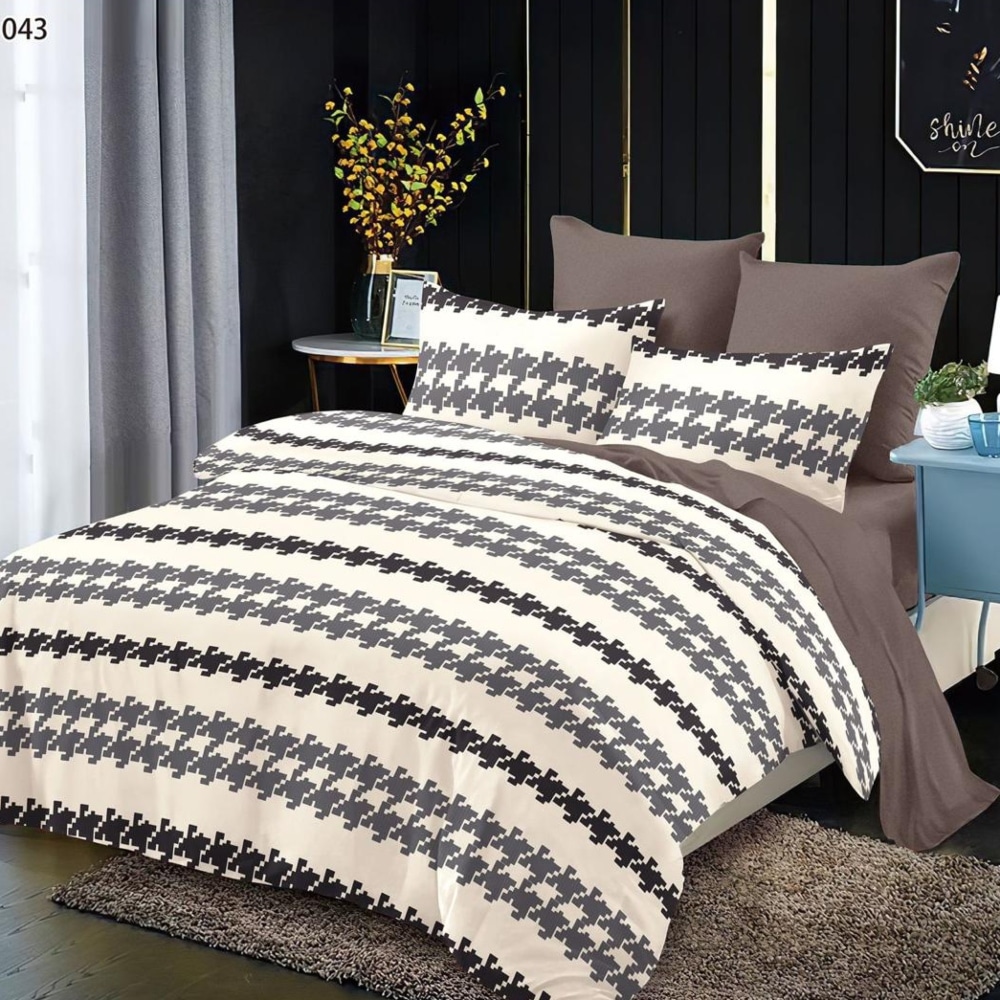 lenejrie de pat finet bej cu ornamente (1) lenejrie de pat finet bej cu ornamente (1)