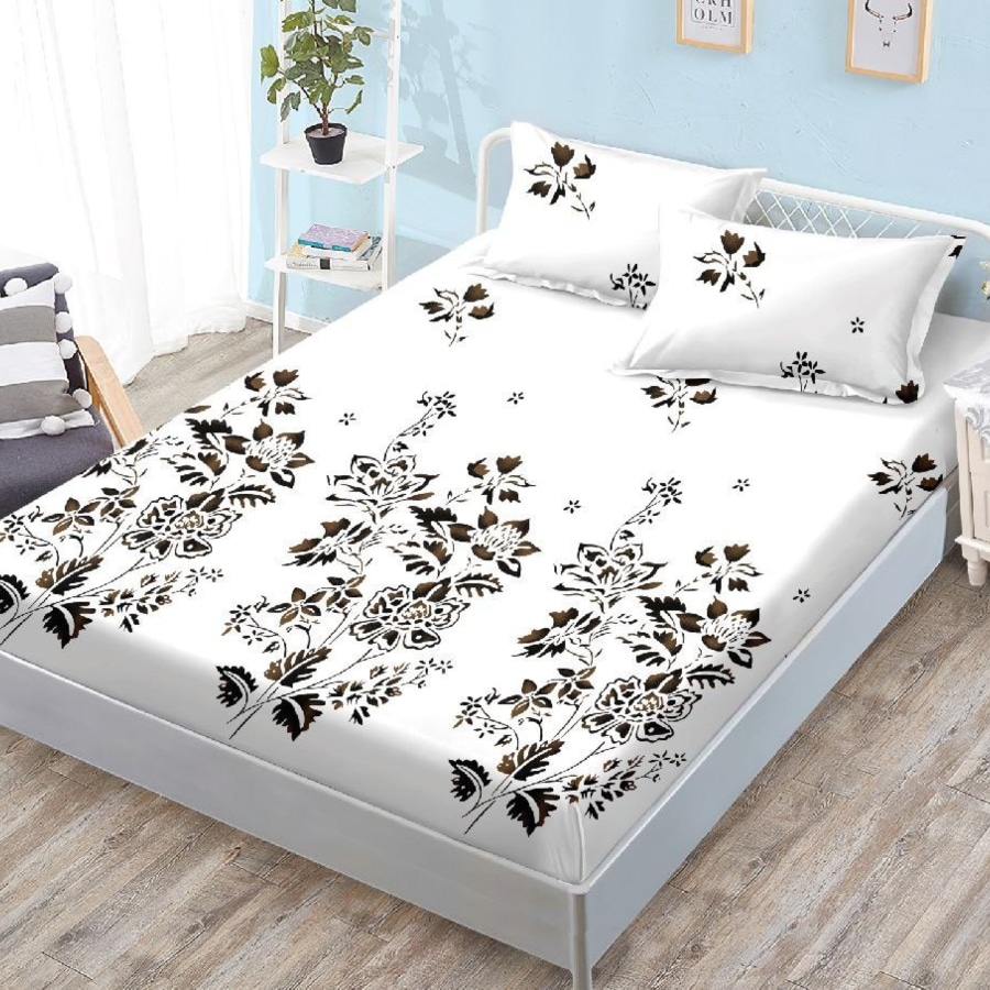 Husa alba cu flori negre Husa alba cu flori negre