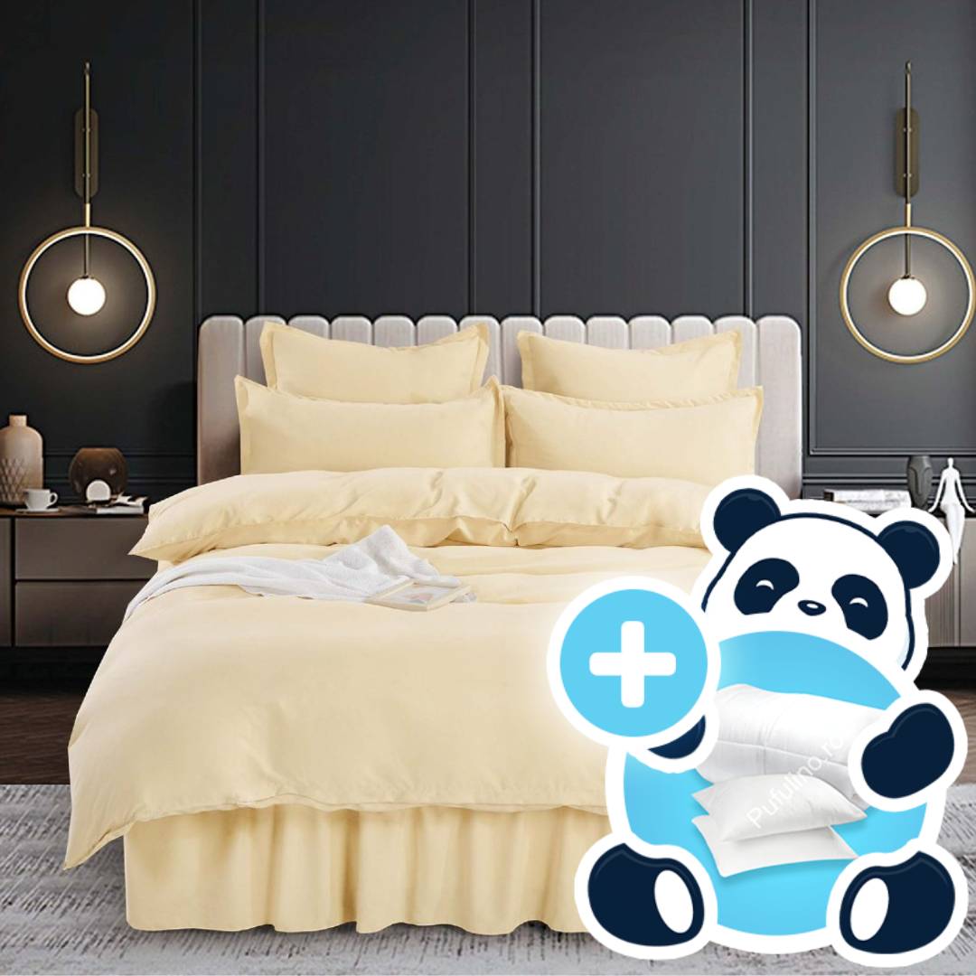 Lenjerie volanase crem Lenjerie volanase crem