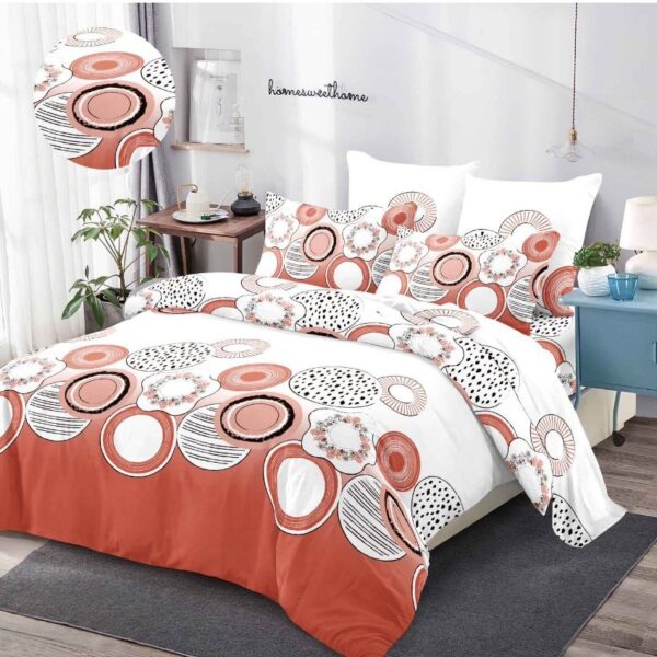 lenjerie alb portocalie cu cercuri