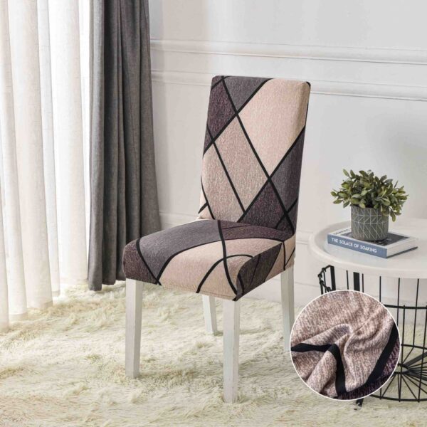 Huse scaune bej cu carouri