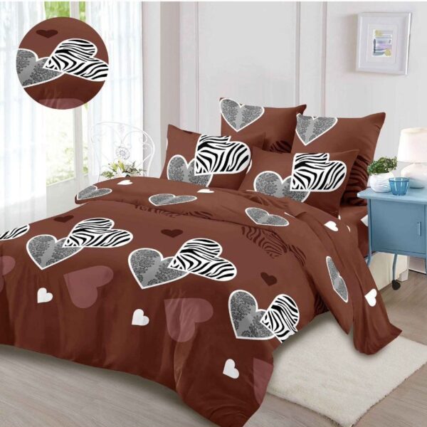 lenjerie maro cu inimioare