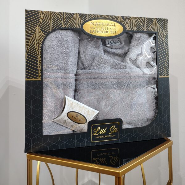 set halat de baie gri