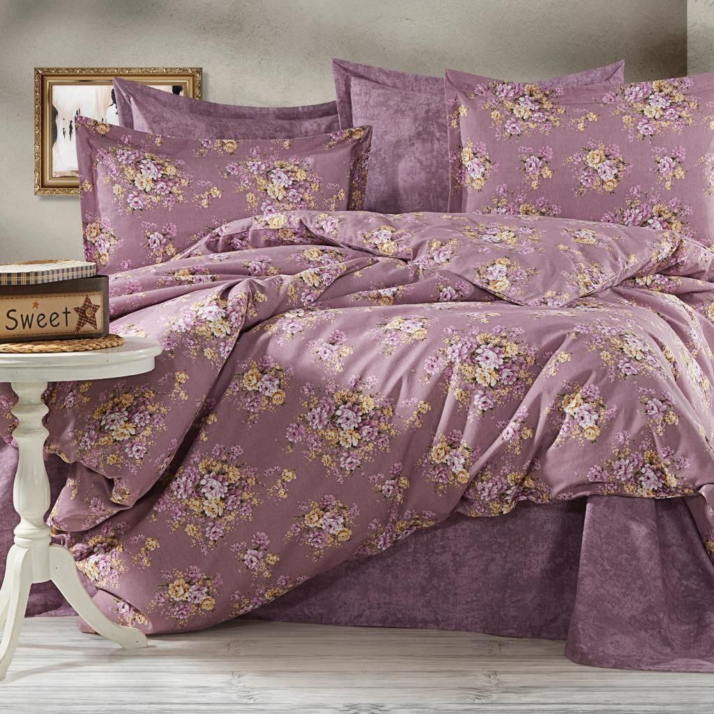 Lenjerie lila cu buchetele Lenjerie lila cu buchetele