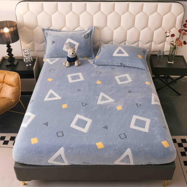 husa cocolino bleu cu triunghiuri