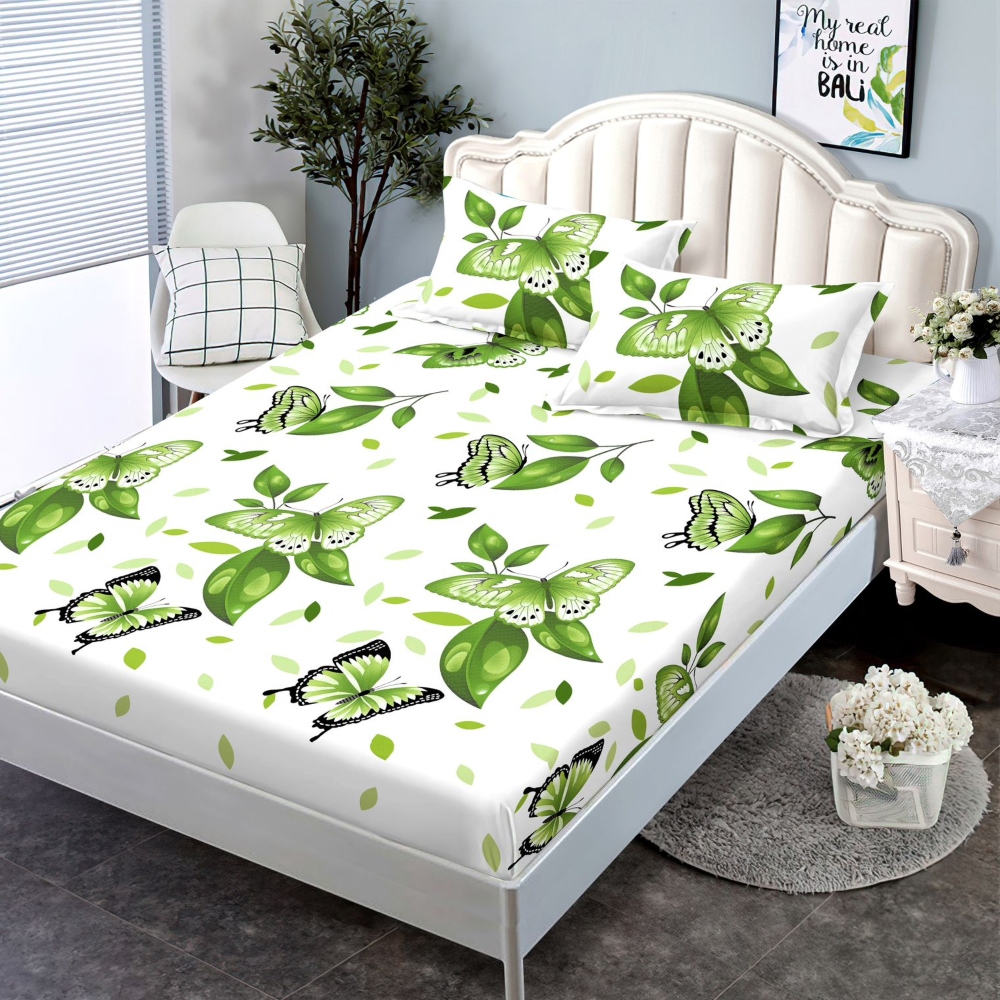 husa de pat 160 cu fluturi verzi husa de pat 160 cu fluturi verzi