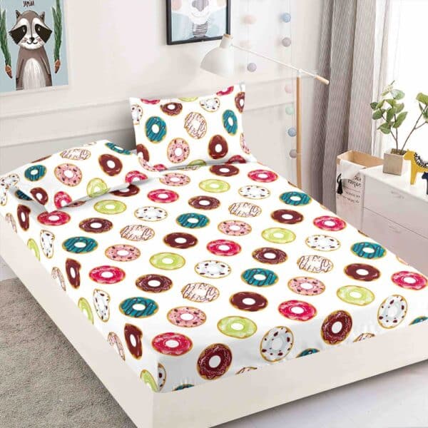 husa finet alba cu gogosi, donuts