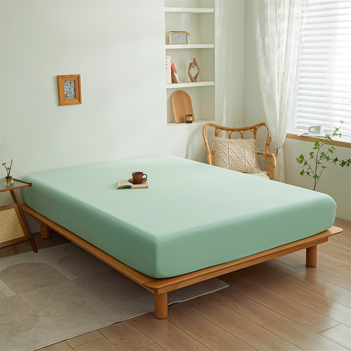 husa de pat cu elastic tip jersey verde husa de pat cu elastic tip jersey verde