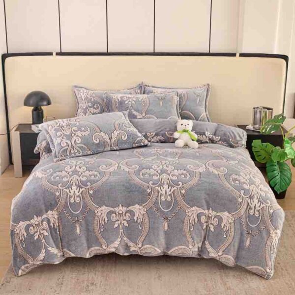 lenjerie cocolino cu elastic gri cu ornamente