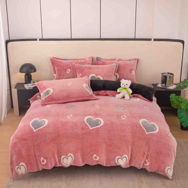 lenjerie cocolino cu elastic roz cu inimioare