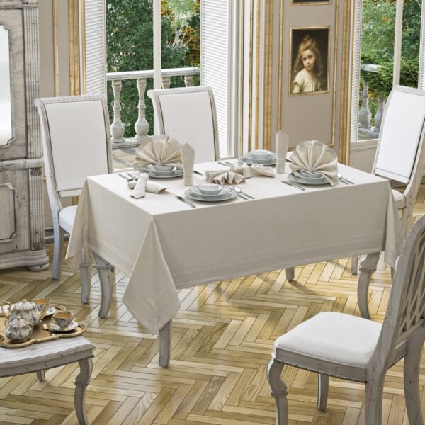 fata de masa honey bej cu servetele