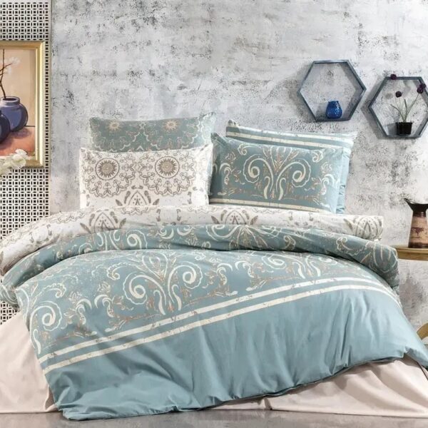 Lenjerie ranforce bleu cu crem