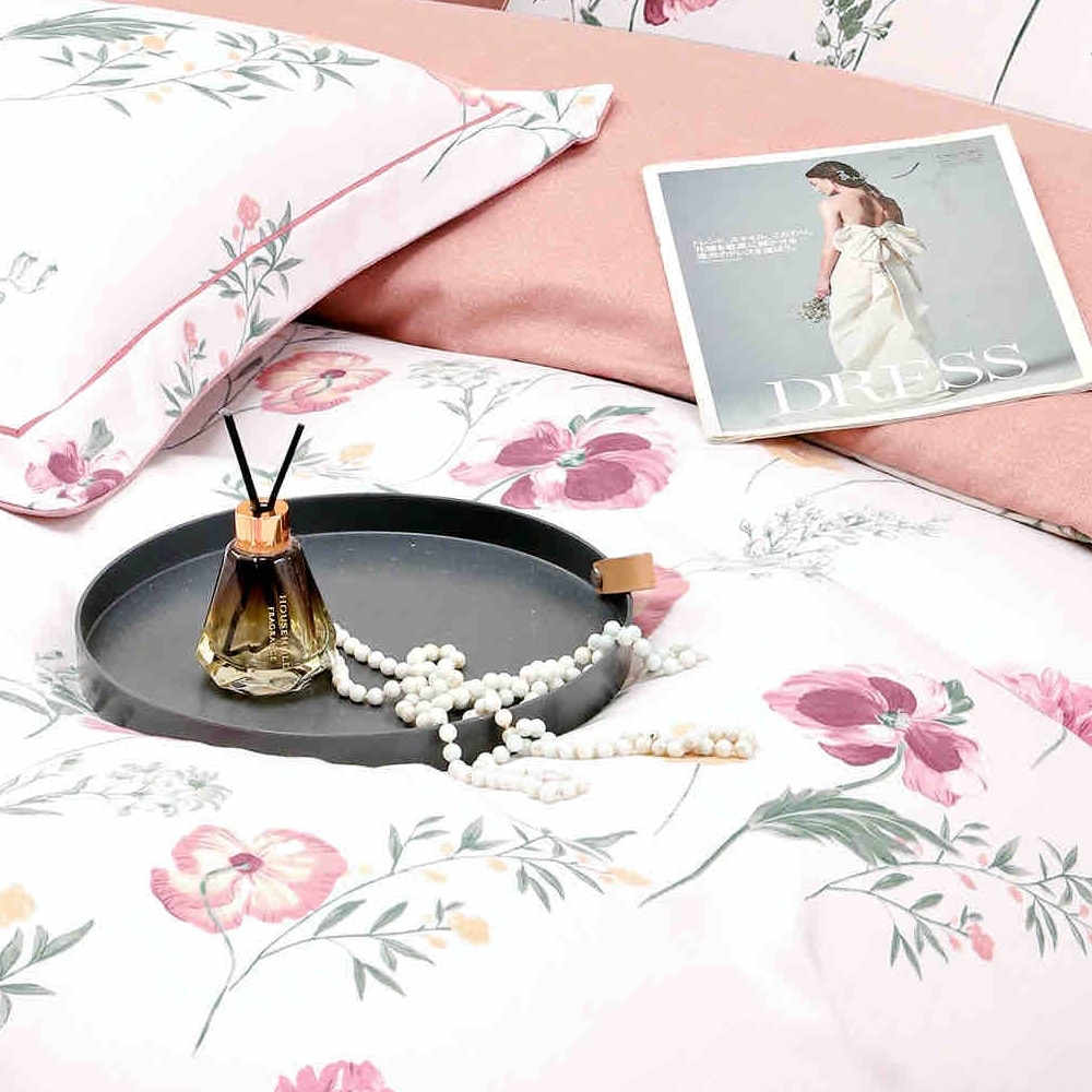 lenjerie la cutie din finet alb roz cu flori material lenjerie la cutie din finet alb roz cu flori material