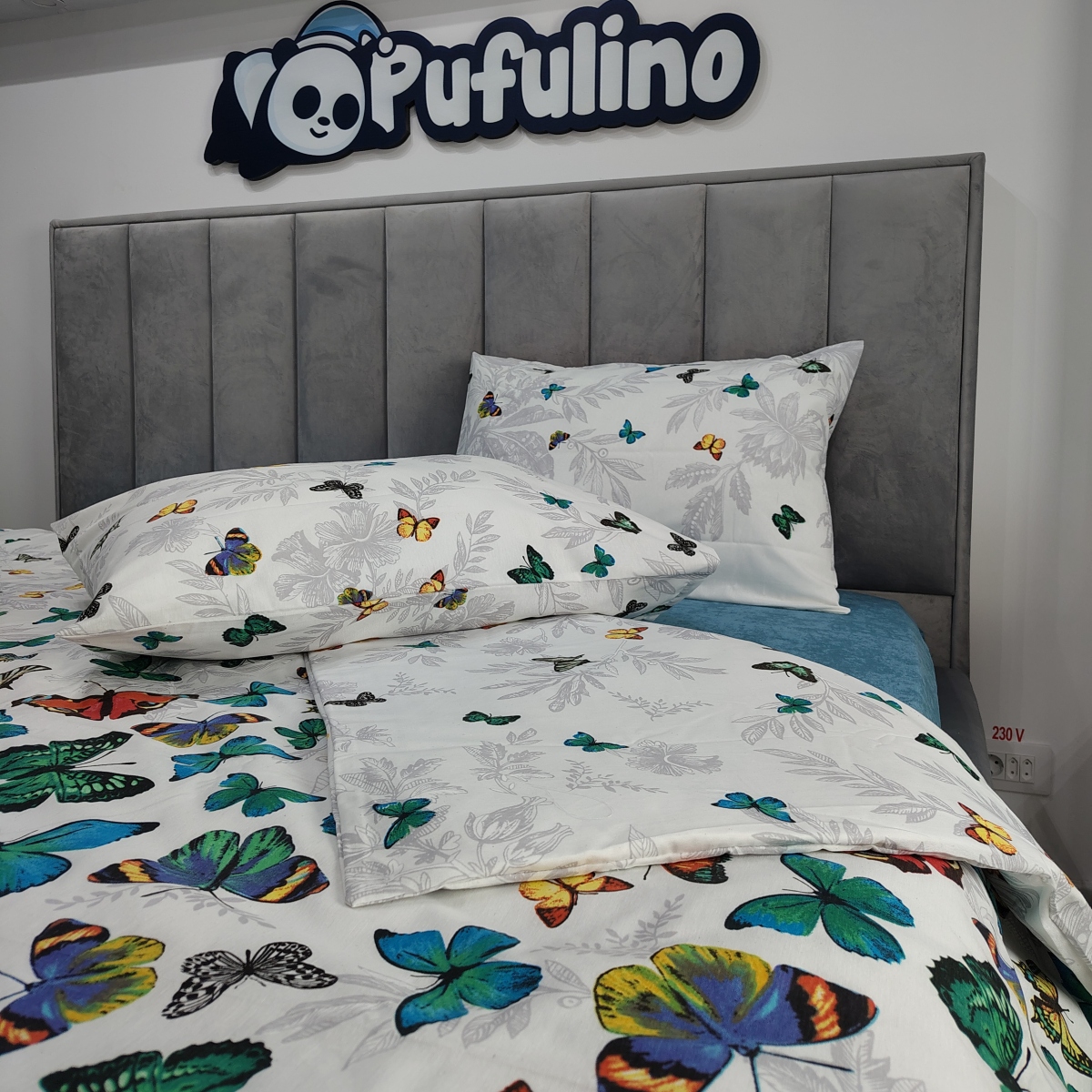 Lenjerie de Pat din Bumbac Ranforce PUF189953 perne suprapuse Lenjerie de Pat din Bumbac Ranforce PUF189953 perne suprapuse