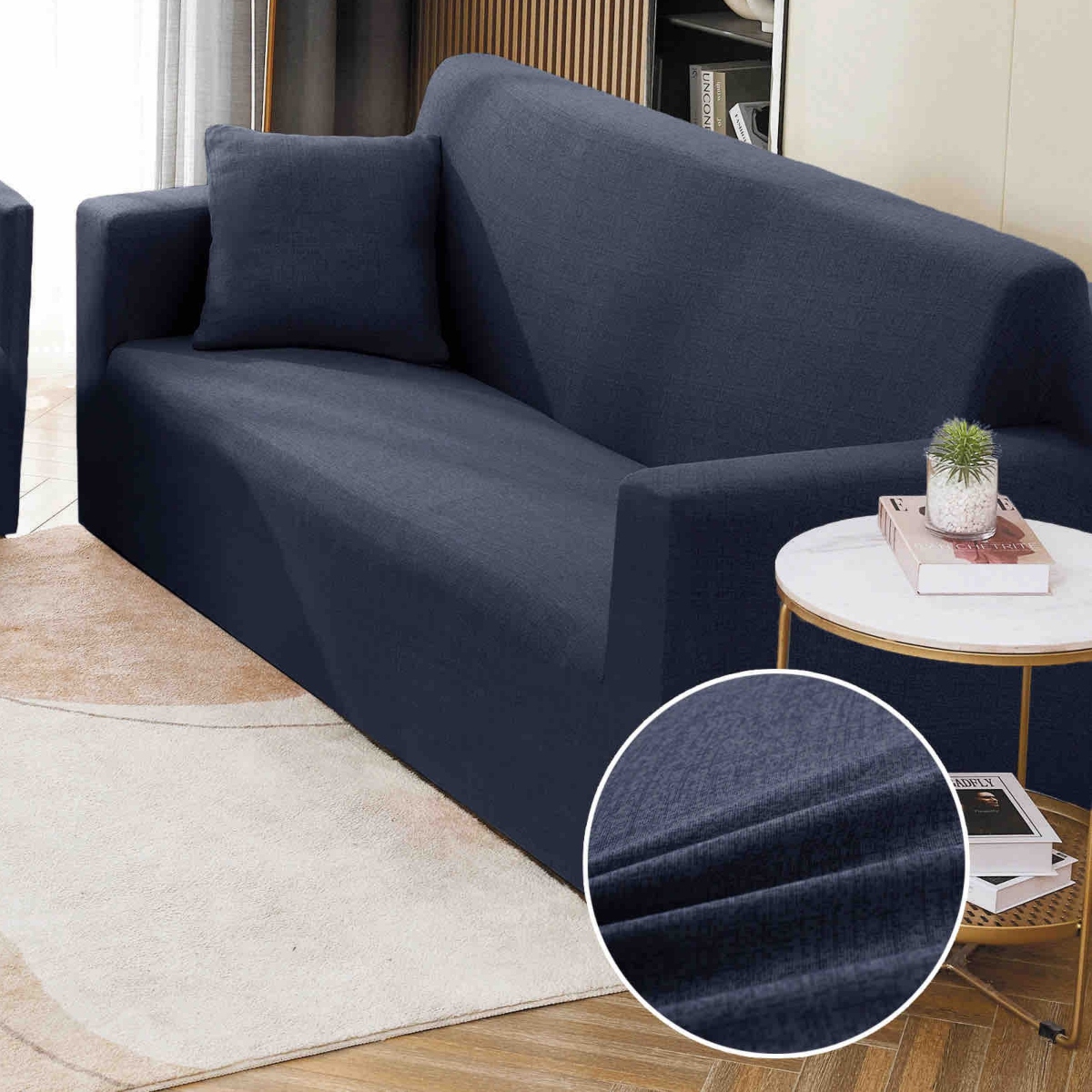 husa canapea bleumarin uni single husa canapea bleumarin uni single