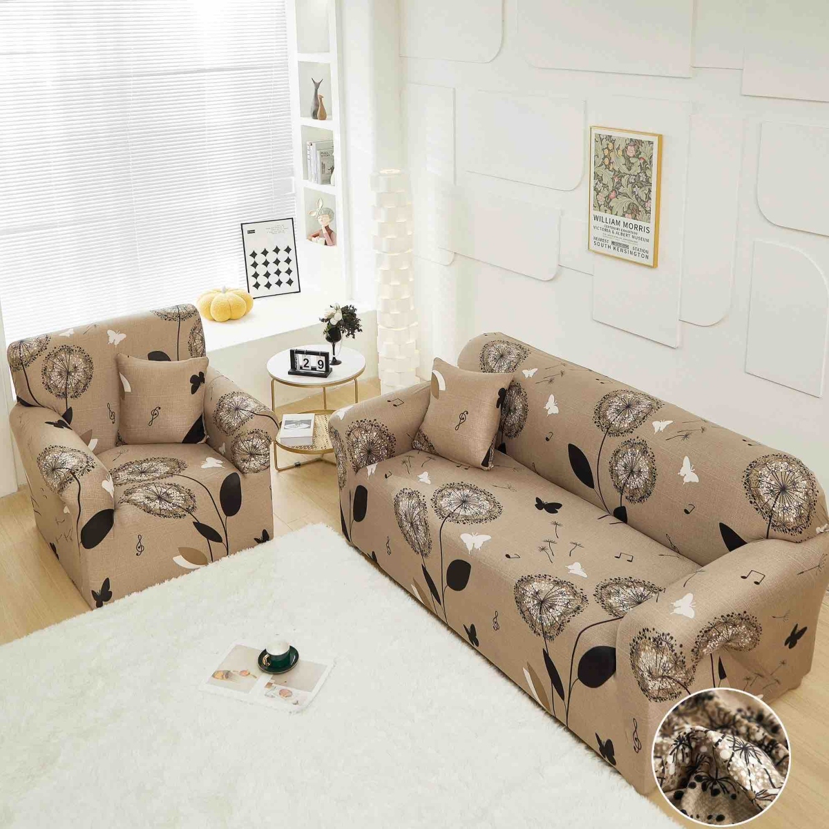 husa canapea maro cu flori husa canapea maro cu flori