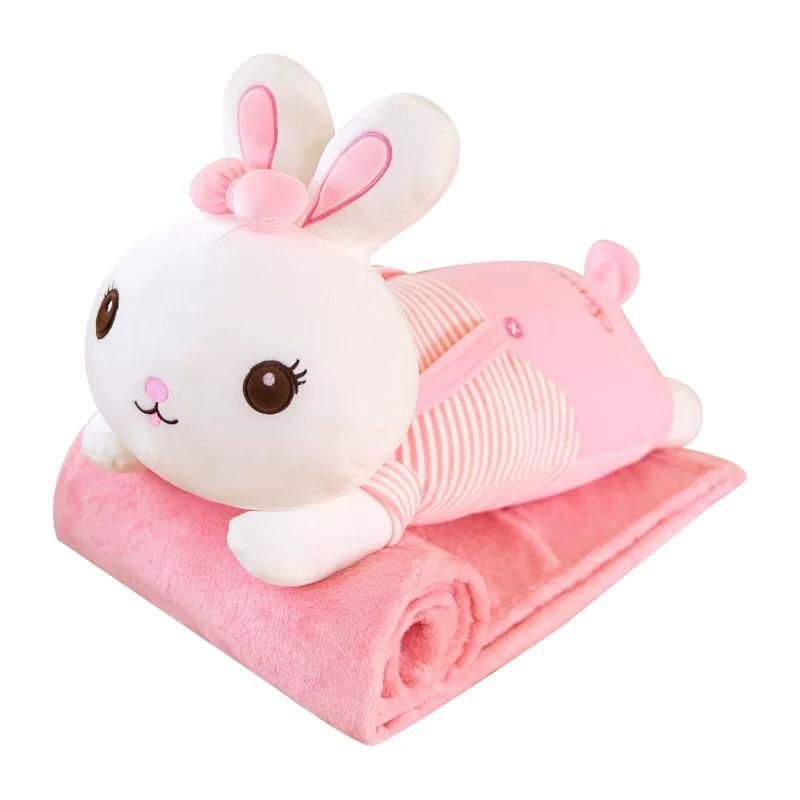 jucarie de plus cu paturica pink rabbit jucarie de plus cu paturica pink rabbit