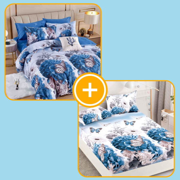 pachet lenjerie si husa de pat 2 persoane