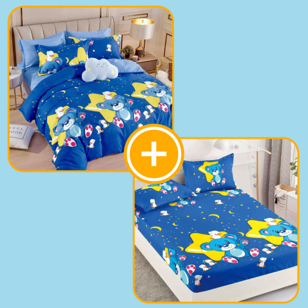 pachet lenjerie si husa de pat 2 persoane