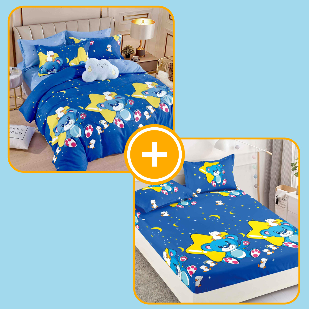 pachet lenjerie si husa de pat 2 persoane pachet lenjerie si husa de pat 2 persoane