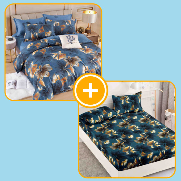 pachet lenjerie si husa de pat 2 persoane