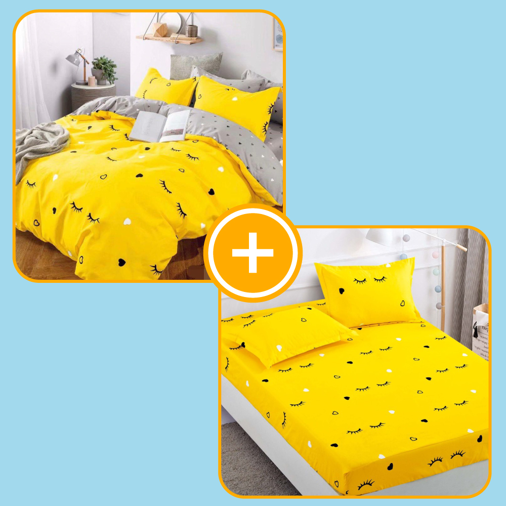 pachet lenjerie si husa de pat 2 persoane pachet lenjerie si husa de pat 2 persoane